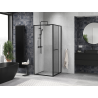 Mexen Linea sliding shower enclosure 80 x 80 cm, transparent, black - 8E1-080-080-70-70