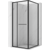 Mexen Linea sliding shower cabin 90 x 90 cm, transparent, black - 8E1-090-090-70-70