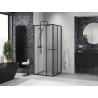 Mexen Linea sliding shower cabin 90 x 90 cm, transparent, black - 8E1-090-090-70-70