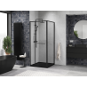 Mexen Linea sliding shower enclosure 80 x 80 cm, transparent, black - 8E1-080-080-70-70