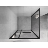 Mexen Linea sliding shower enclosure 80 x 80 cm, transparent, black - 8E1-080-080-70-70