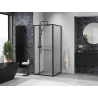 Mexen Linea sliding shower cabin 95 x 95 cm, transparent, black - 8E1-095-095-70-70