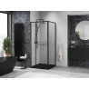 Mexen Linea sliding shower cabin 90 x 90 cm, transparent, black - 8E1-090-090-70-70