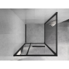 Mexen Linea sliding shower cabin 100 x 100 cm, transparent, black - 8E1-100-100-70-70
