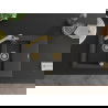 Mexen Gaspar 1.5-compartment granite sink with a drip tray and kitchen mixer tap Duero, spotted black - 6507-76-671600-50