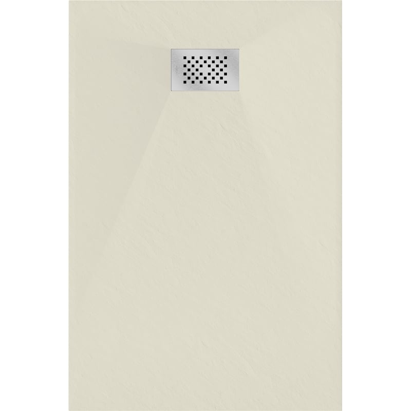 Mexen Hugo rectangular SMC shower tray 120 x 70 cm, beige, inox cover - 42697012-X