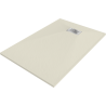 Mexen Hugo rectangular SMC shower tray 90 x 80 cm, beige, inox cover - 42698090-X