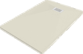Mexen Hugo rectangular SMC shower tray 100 x 80 cm, beige, white cover - 42698010-W