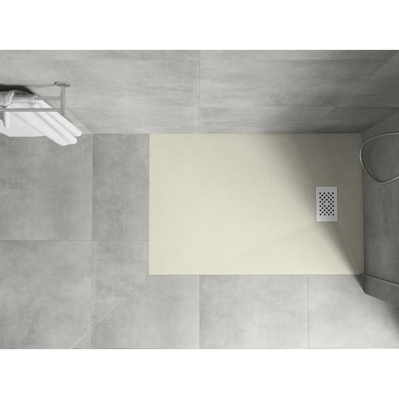 Mexen Hugo rectangular shower tray SMC 120 x 80 cm, beige, white cover - 42698012-W
