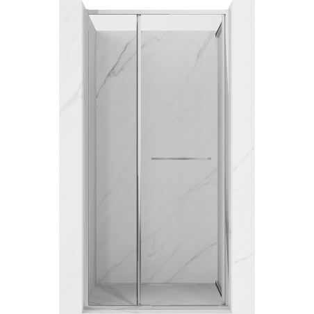 Mexen Linea 80 cm Sliding Shower Door, Transparent, Chrome - 8E1-080-000-01-01