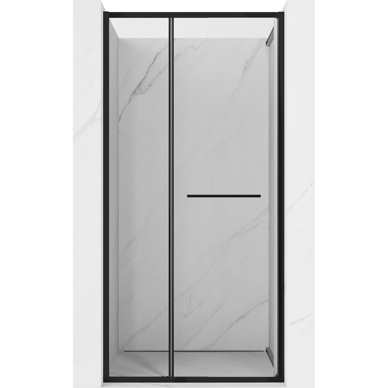 Mexen Linea sliding shower door 85 cm, transparent, black - 8E1-085-000-70-70