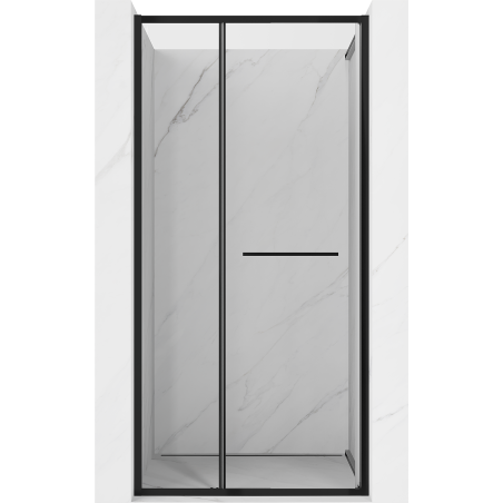 Mexen Linea sliding shower door 85 cm, transparent, black - 8E1-085-000-70-70