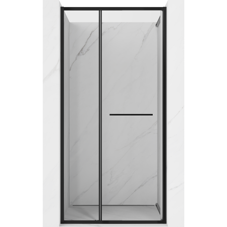 Mexen Linea sliding shower door 90 cm, transparent, black - 8E1-090-000-70-70
