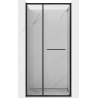 Mexen Linea sliding shower door 90 cm, transparent, black - 8E1-090-000-70-70