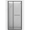 Mexen Linea sliding shower doors 100 cm, transparent, black - 8E1-100-000-70-70