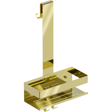 Mexen Brin-1 bathroom basket with hanger, gold - 70A8841-50