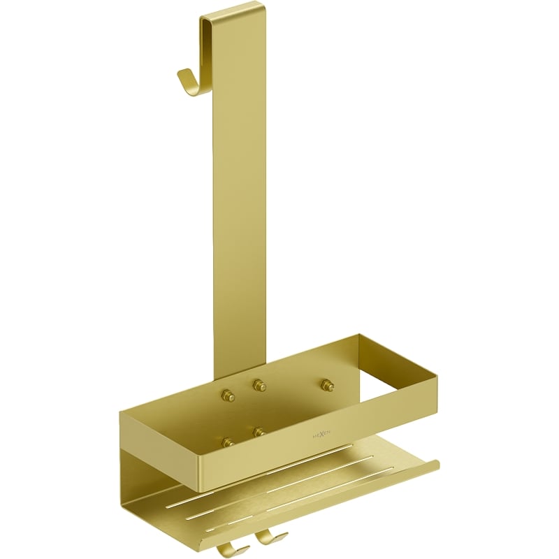 Mexen Brin-1 bathroom basket with hanger, brushed gold - 70A8841-55