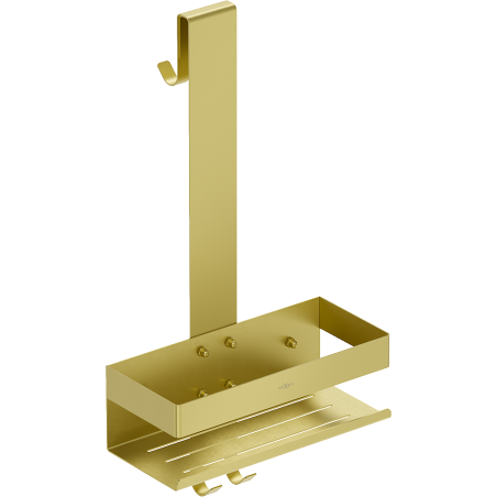 Mexen Brin-1 bathroom basket with hanger, brushed gold - 70A8841-55