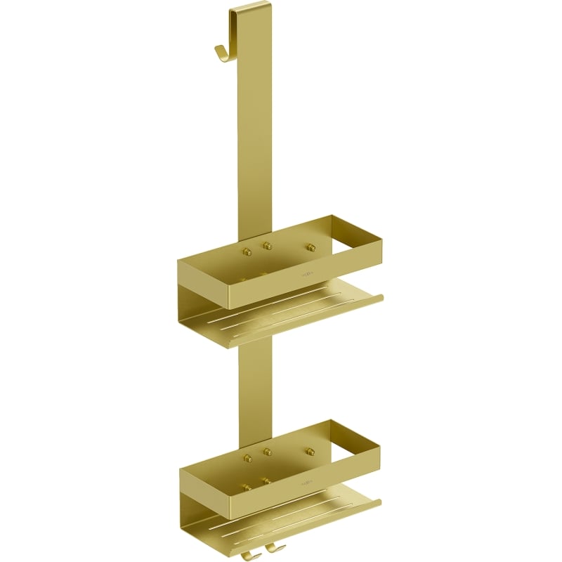 Mexen Brin-2 bathroom basket with hanger, brushed gold - 70A8842-55