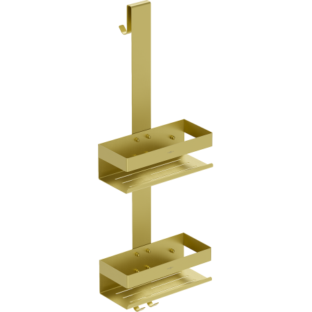 Mexen Brin-2 bathroom basket with hanger, brushed gold - 70A8842-55