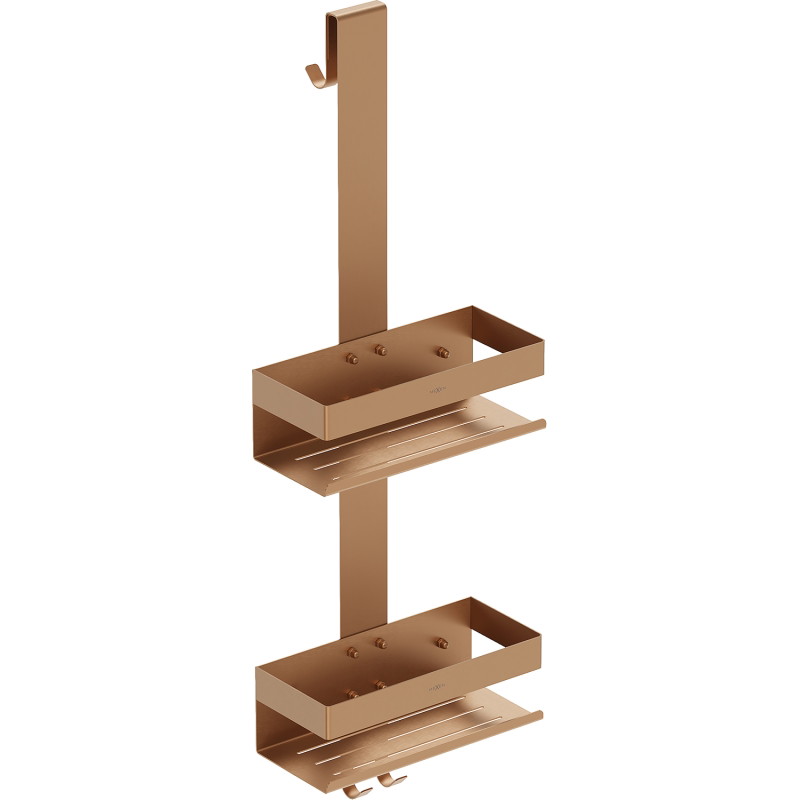 Mexen Brin-2 bathroom basket with hanger, brushed copper - 70A8842-65