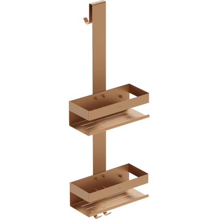 Mexen Brin-2 bathroom basket with hanger, brushed copper - 70A8842-65
