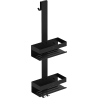 Mexen Brin-2 bathroom basket with hanger, black - 70A8842-70