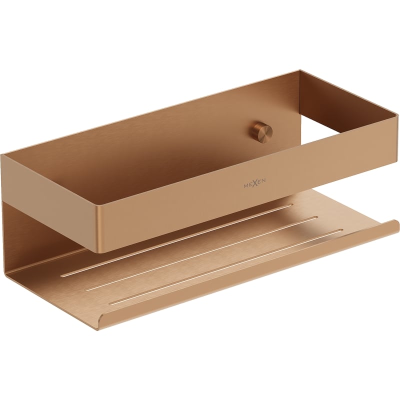 Mexen Brin-L bathroom basket, brushed copper - 70A8730-65
