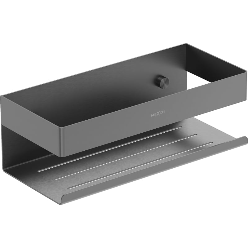Mexen Brin-L bathroom basket, brushed gun gray - 70A8730-66