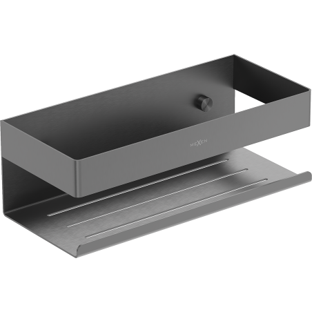 Mexen Brin-L bathroom basket, brushed gun gray - 70A8730-66