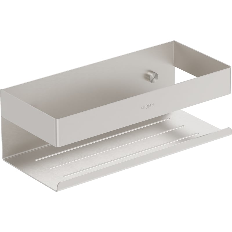 Mexen Brin-L bathroom basket, brushed nickel - 70A8730-97