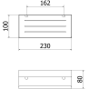 Mexen Brin-L bathroom basket, brushed nickel - 70A8730-97