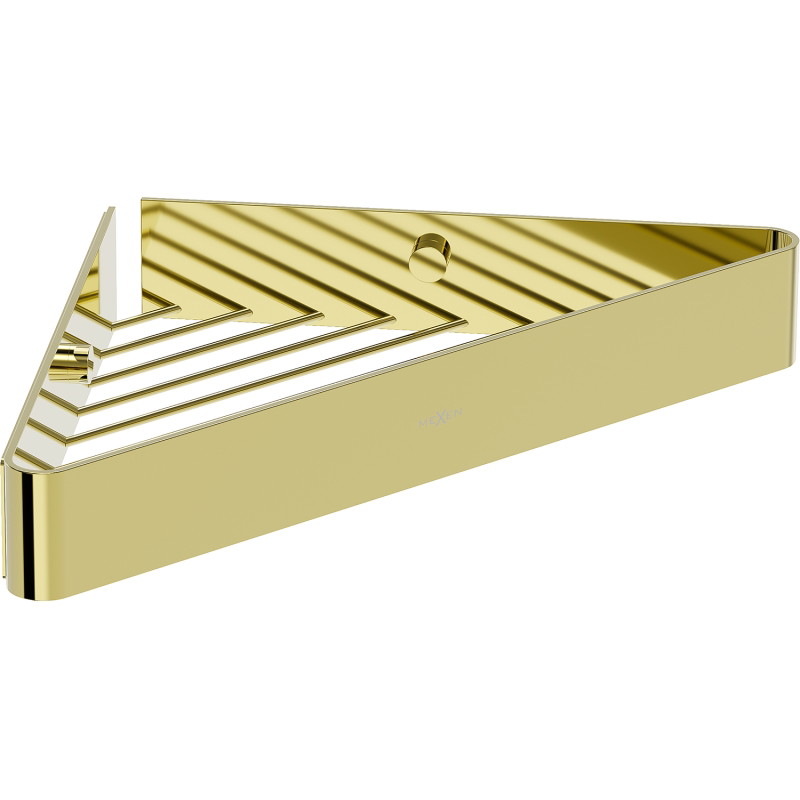 Mexen Evos-C corner bathroom basket, gold - 70A8514-50