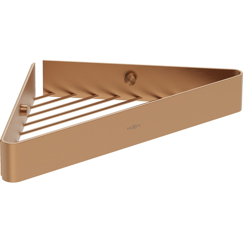 Mexen Evos-C corner bathroom basket, brushed copper - 70A8514-65