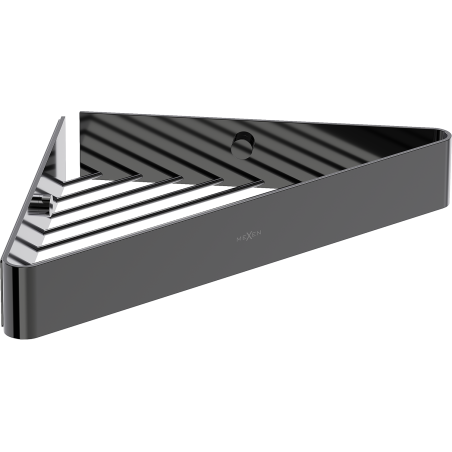 Mexen Evos-C corner bathroom basket, black chrome - 70A8514-73