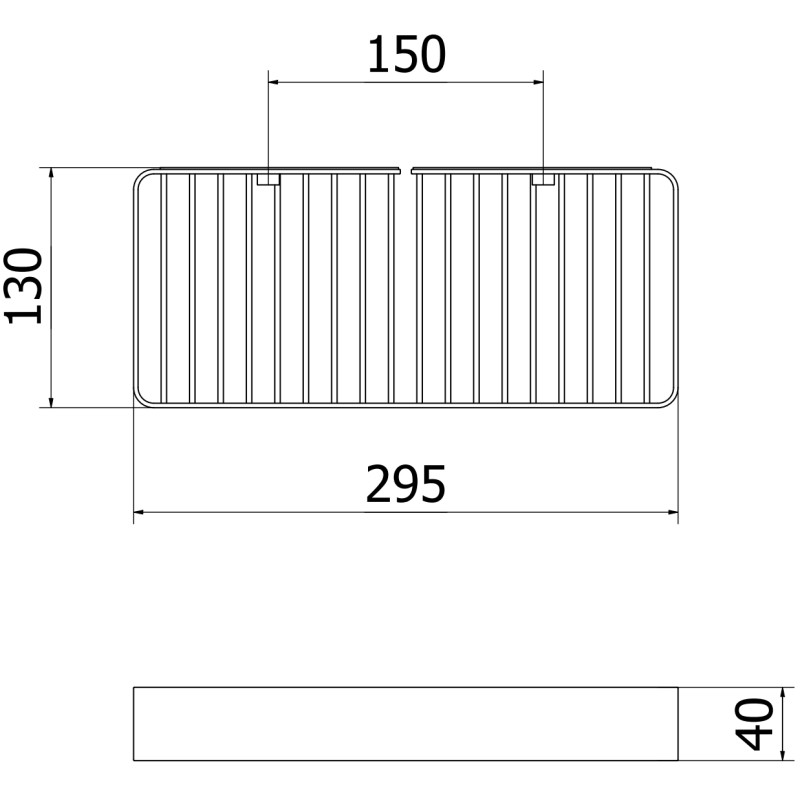 Mexen Evos-L bathroom basket, brushed gold - 70A8714-55