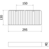 Mexen Evos-L bathroom basket, brushed copper - 70A8714-65