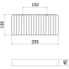 Mexen Evos-L bathroom basket, black chrome - 70A8714-73