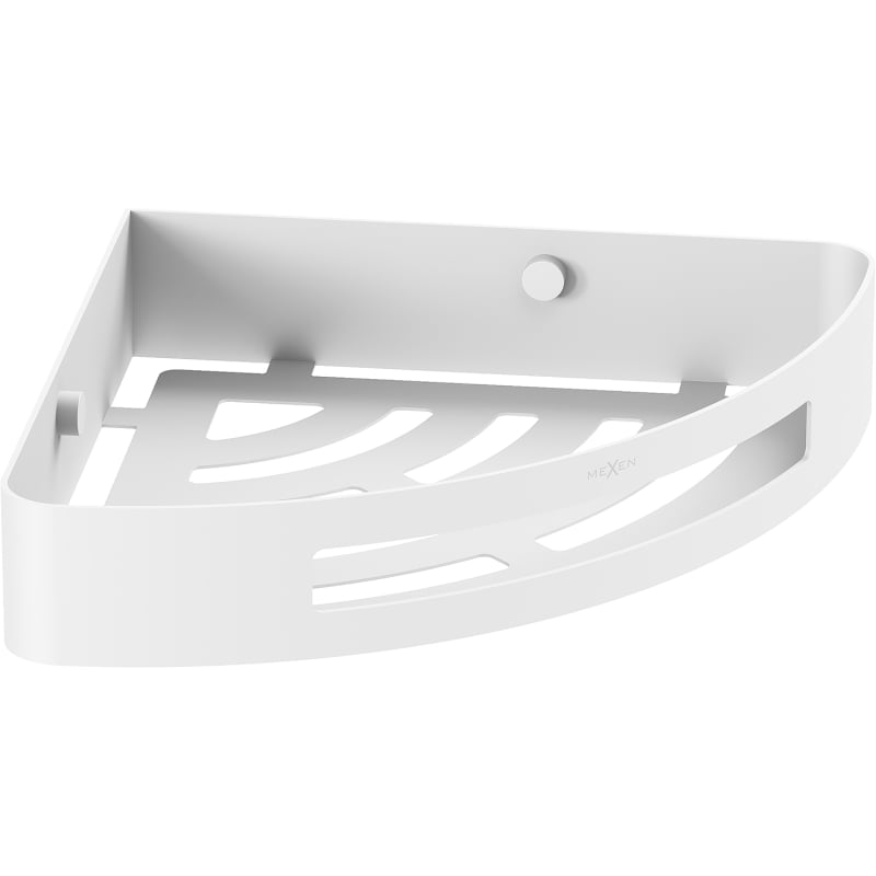Mexen Laxo-C corner bathroom basket, white - 70A8513-20