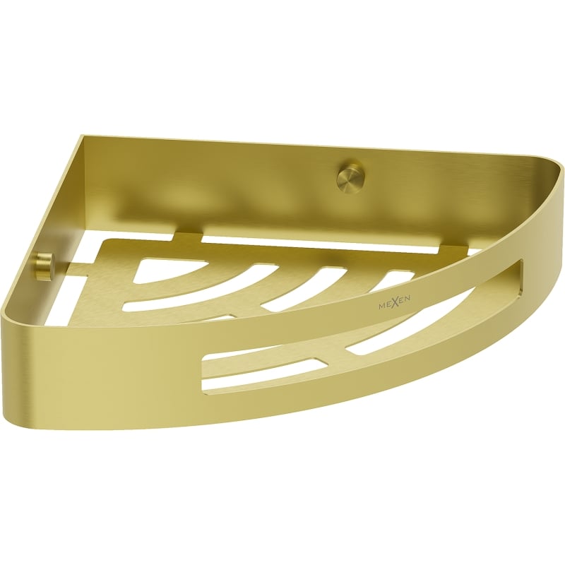 Mexen Laxo-C corner bathroom basket, brushed gold - 70A8513-55