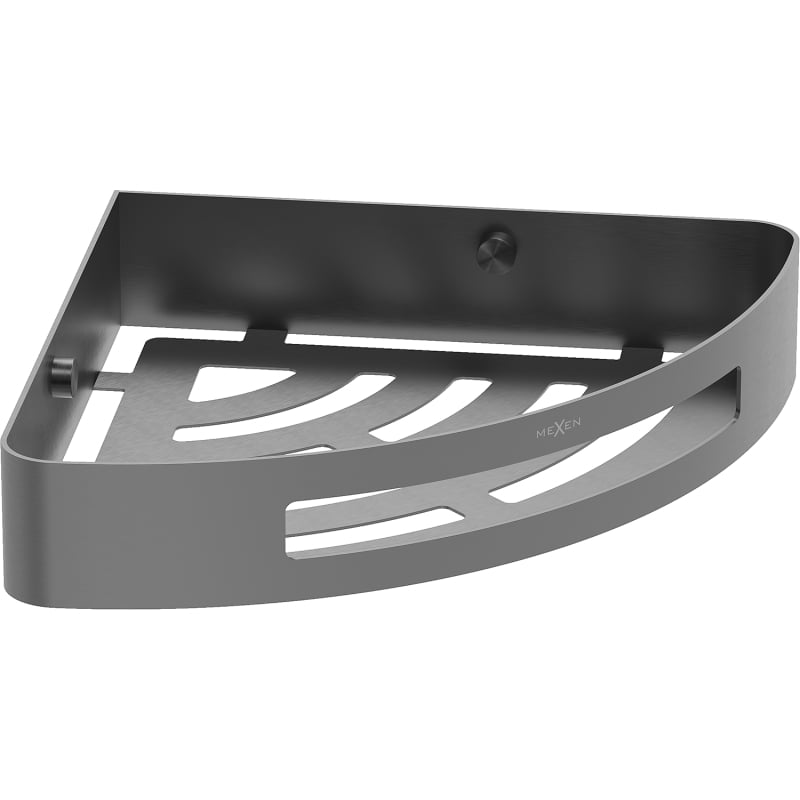 Mexen Laxo-C corner bathroom basket, brushed gun gray - 70A8513-66