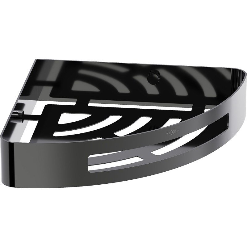 Mexen Laxo-C corner shower basket, black chrome - 70A8513-73