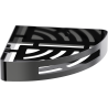 Mexen Laxo-C corner shower basket, black chrome - 70A8513-73