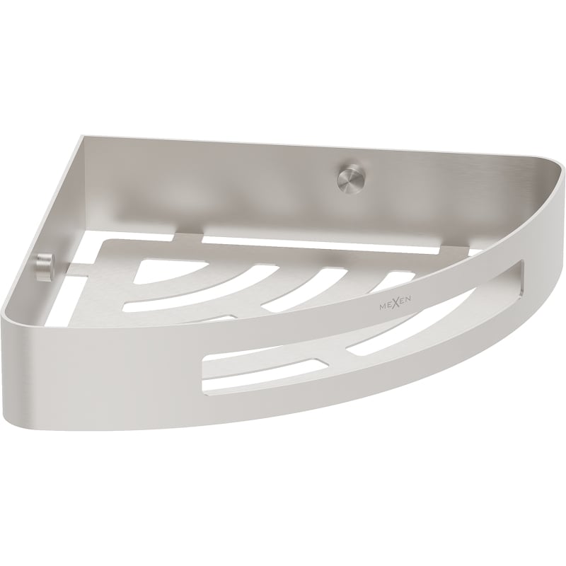 Mexen Laxo-C corner bathroom basket, brushed nickel - 70A8513-97