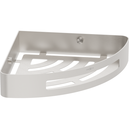 Mexen Laxo-C corner bathroom basket, brushed nickel - 70A8513-97