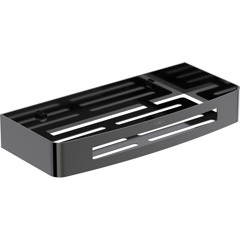 Mexen Laxo-L bathroom basket, black chrome - 70A8713-73