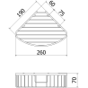 Mexen Uni-C corner bathroom basket, chrome - 70A8517-00