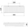 Mexen Uni-L bathroom basket, gold - 70A8719-50