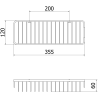 Mexen Uni-L bathroom basket, black - 70A8719-70