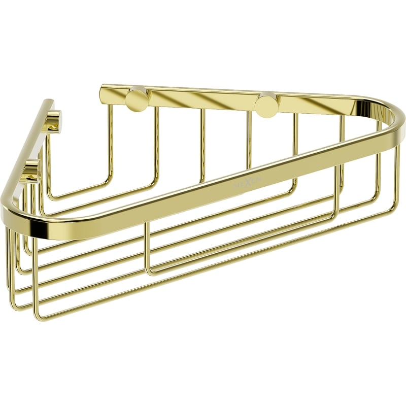 Mexen Uni-T corner bathroom basket, gold - 70A8520-50
